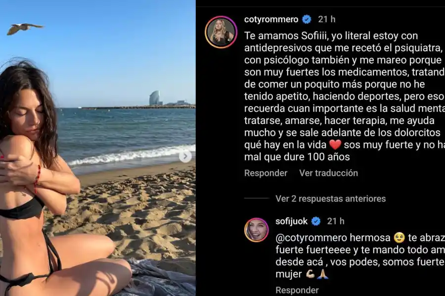 El drama de Coti Romero tras separarse del Cone: Estoy con antidepresivos