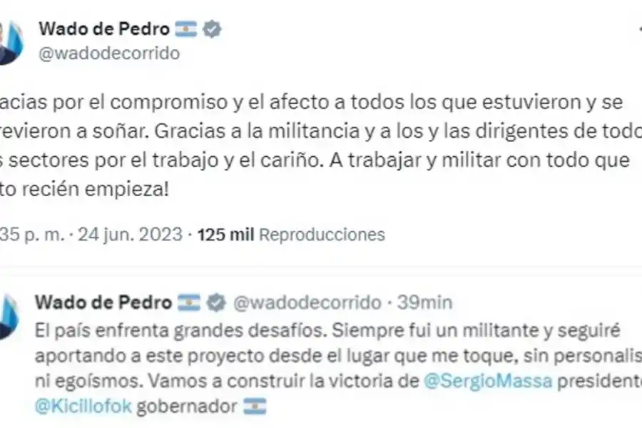 Wado de Pedro: Seguiré aportando a este proyecto desde el lugar que me toque