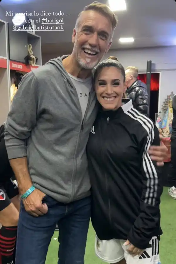 Con un ídolo de todos los argentinos, la 'Sole' posó para la foto