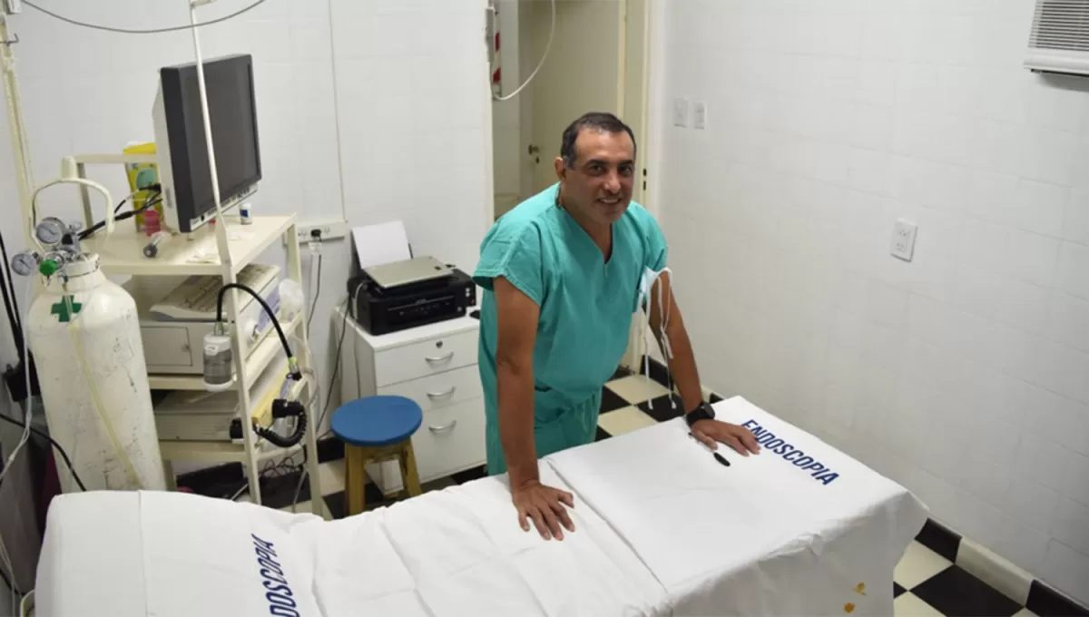 SUPERACIÓN. Jorge Ariel Rodríguez reparte su tiempo entre en Hospital de Concepción y su carrera deportiva. 