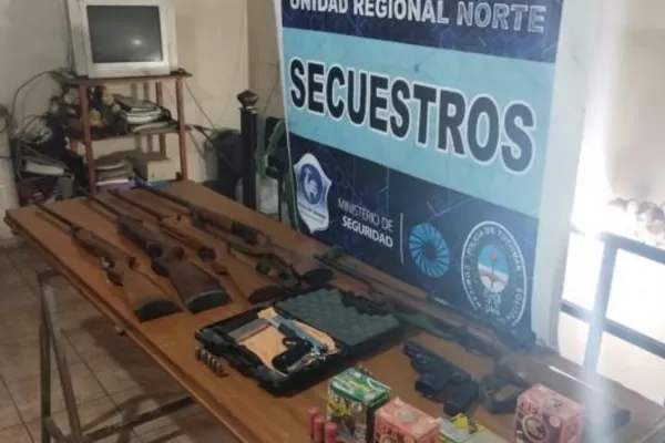 Los Pocitos: secuestraron armas de diferentes calibres durante un allanamiento