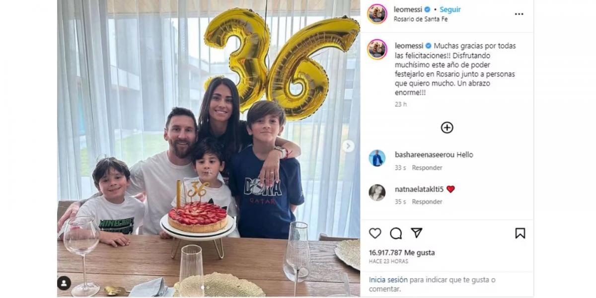 Messi cumplió 36 años el sábado.