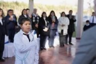 Mateo, único alumno de la Escuela Sara Correa de Posse prometió lealtad a la Bandera