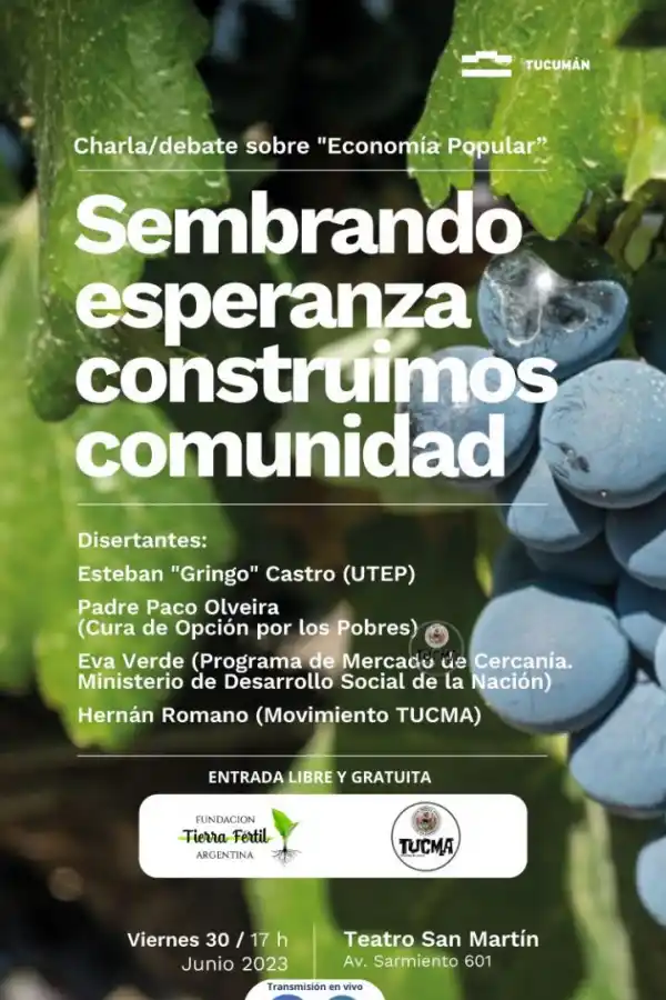 Se realizará una charla sobre Economía Popular en el Teatro San Martín