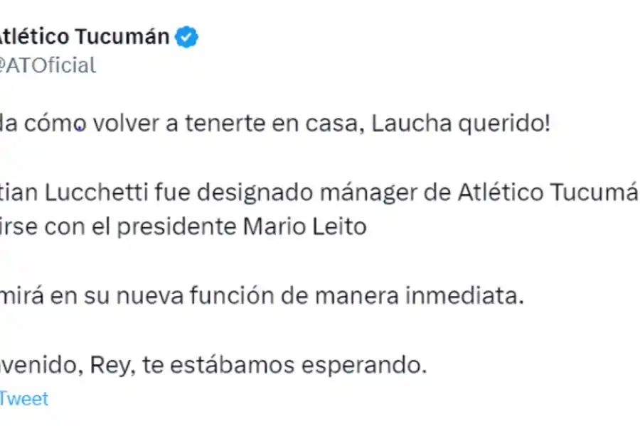 Foto tomada de Twitter / @ATOficial.