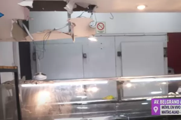 Inseguridad en barrio El Bosque: un adolescente hizo un hueco en el techo y robó en una carnicería