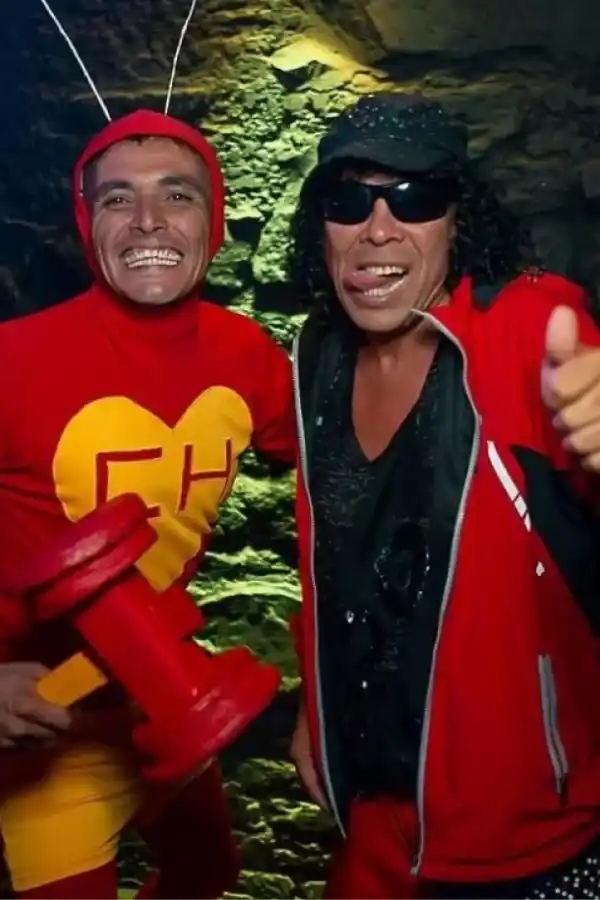 El “Chapulín Colorado” y la “Mona” Jiménez a las trompadas para detener un ladrón