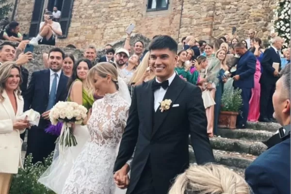 Tucu Correa celebró en su casamiento con integrantes de la Scaloneta