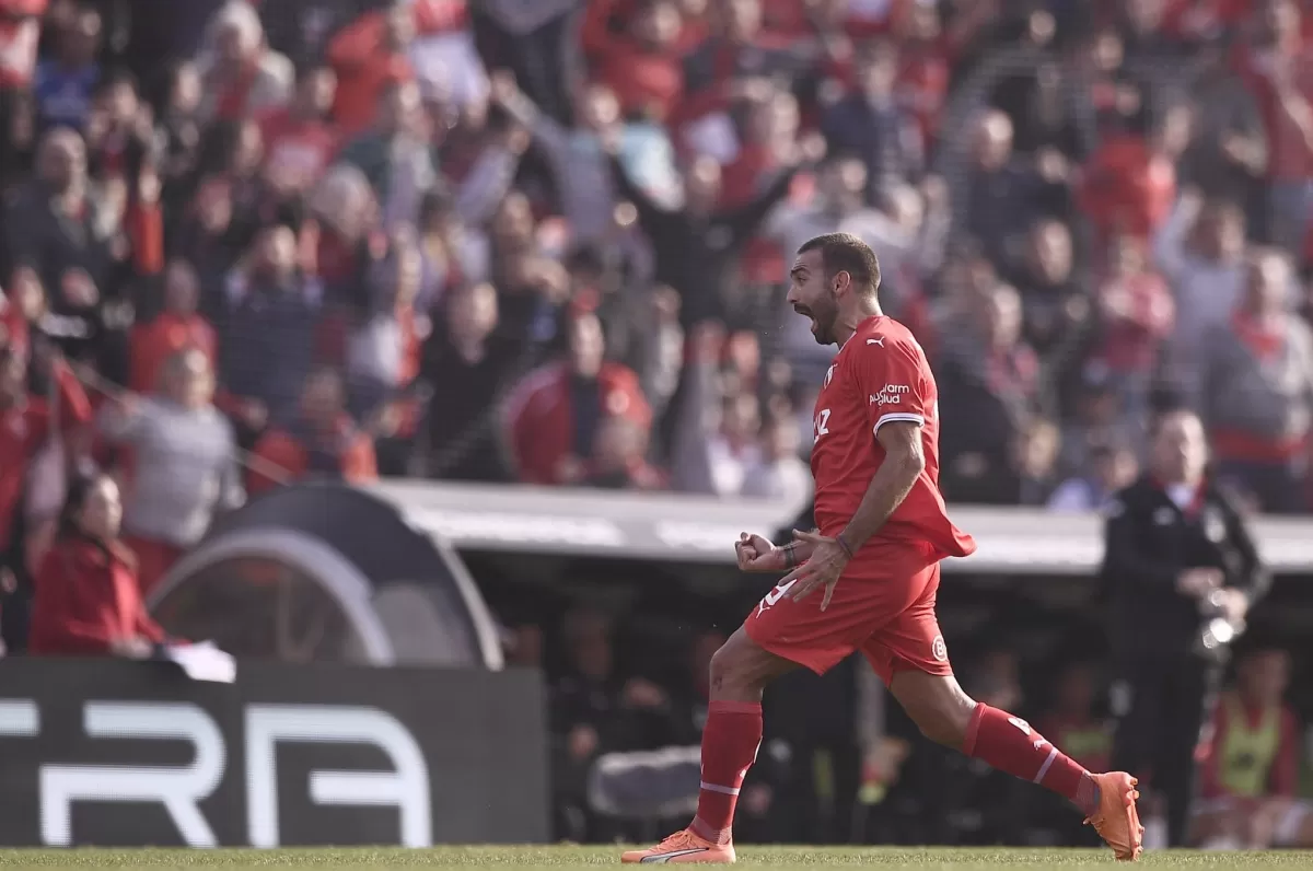 Martín Cauteruccio le dio la victoria al “Rojo”. FOTO TOMADA DE TWITTER  @Independiente