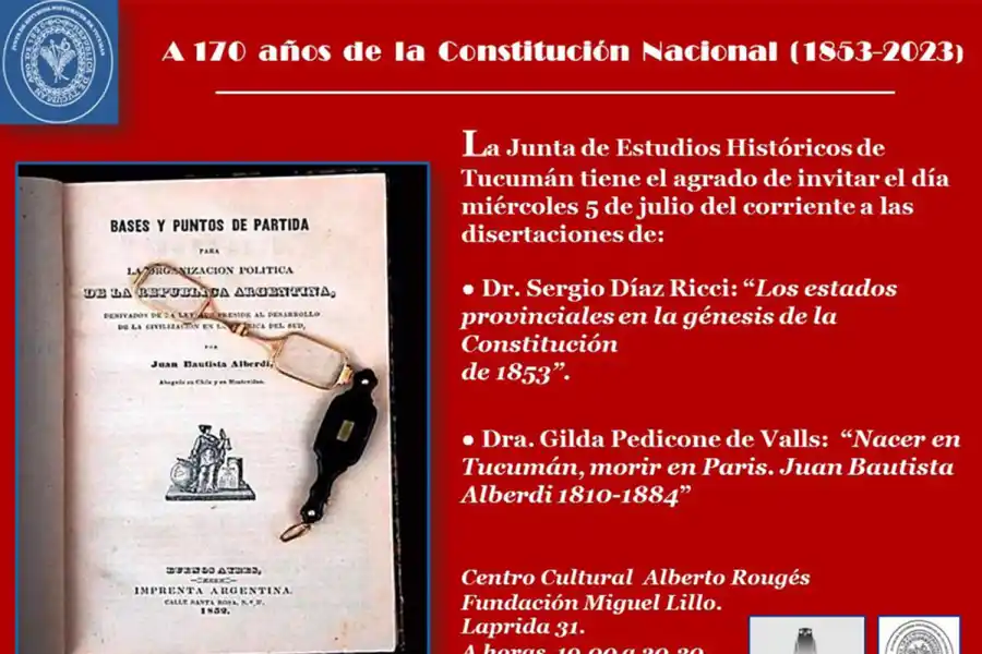 Centro Cultural Rougés inicia un ciclo de reflexiones por el 170° aniversario de la Constitución Nacional
