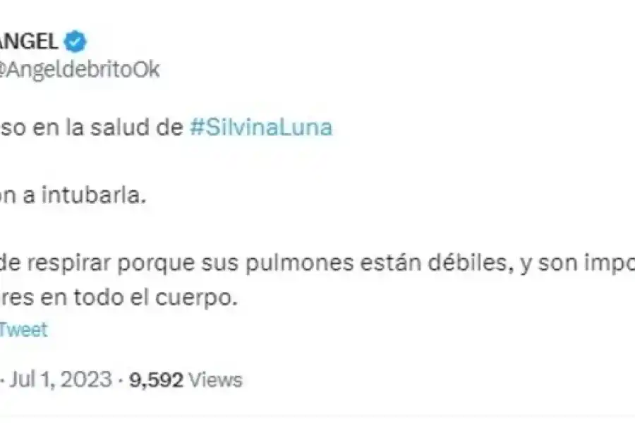 El tuit de Ángel de Brito.