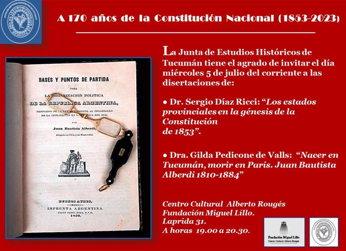 Centro Cultural Rougés inicia un ciclo de reflexiones por el 170° aniversario de la Constitución Nacional