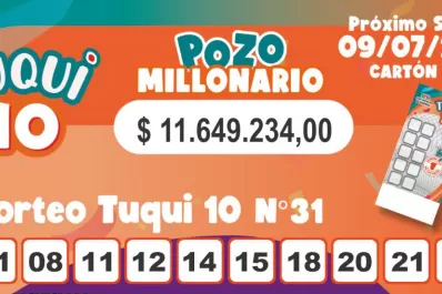 Tuqui 10: cómo fue el sorteo del primer domingo de julio