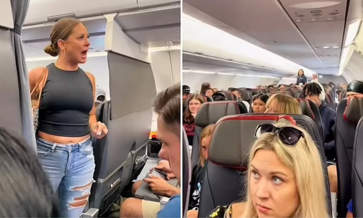 Video: ¿experiencia paranormal en pleno vuelo? La crisis nerviosa de una mujer por un pasajero imaginario en el avión