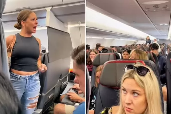 Video: ¿experiencia paranormal en pleno vuelo? La crisis nerviosa de una mujer por un pasajero imaginario en el avión