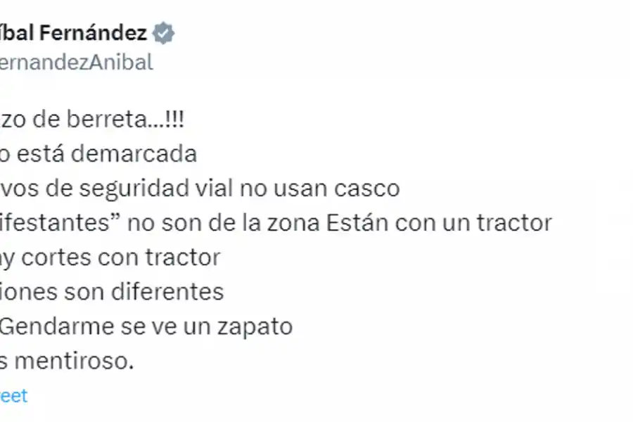 Berreta: el fuerte cruce entre Gerardo Morales y Aníbal Fernández