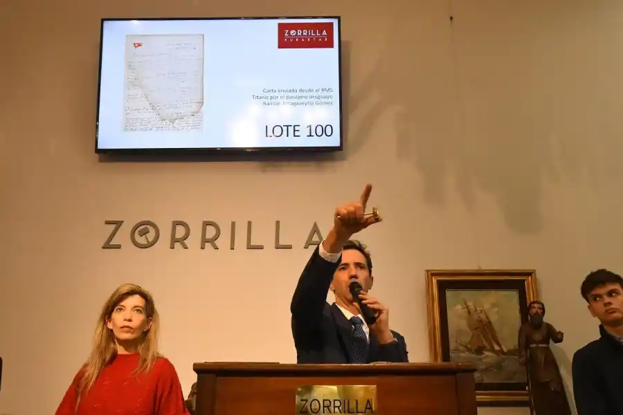 Subasta de la carta escrita desde el Titanic