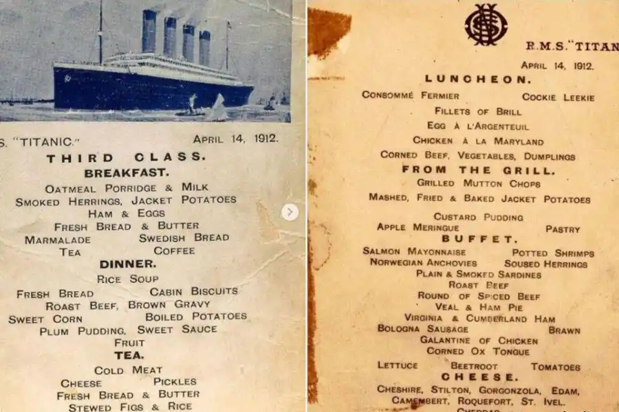 Menú del Titanic
