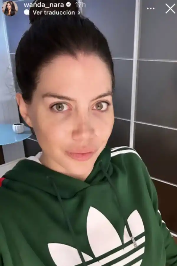 Wanda Nara al natural: subió una foto de su rostro “sin filtro” ni maquillaje
