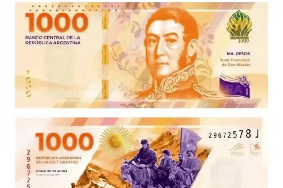 Nuevo billete de $1.000: confirman cómo será y qué figura histórica estará en el diseño