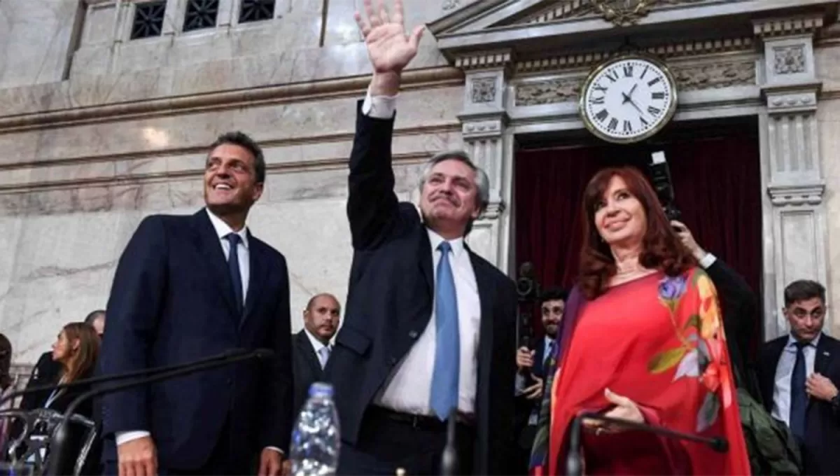 JUNTOS OTRA VEZ. Sergio Massa, Alberto Fernández y Cristina Fernández de Kirchner buscarán la foto que necesitan para Unión por la Patria.
