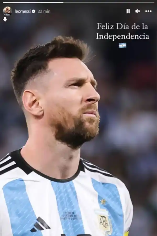 Messi realizó un saludo por el Día de la Independencia que no pasó desapercibido