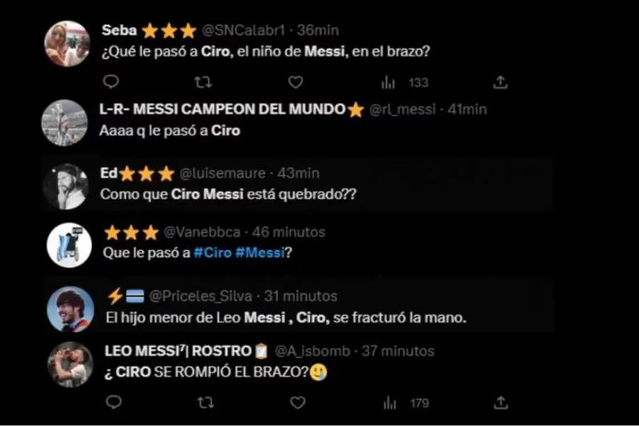 Los internautas tuvieron curiosidad sobre lo que le ocurrió a Ciro Messi.