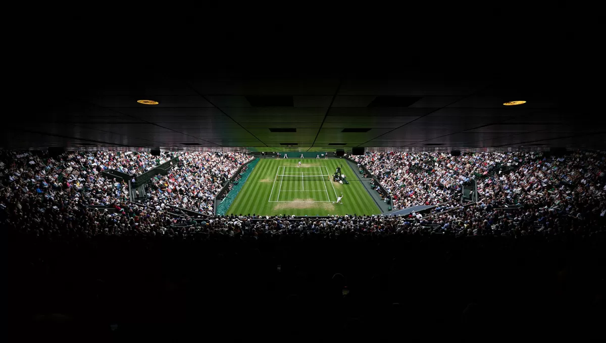 LA CATEDRAL. El estadio central de All England, en Wimbledon, será el escenario del cruce entre Alcaraz y Rune. 