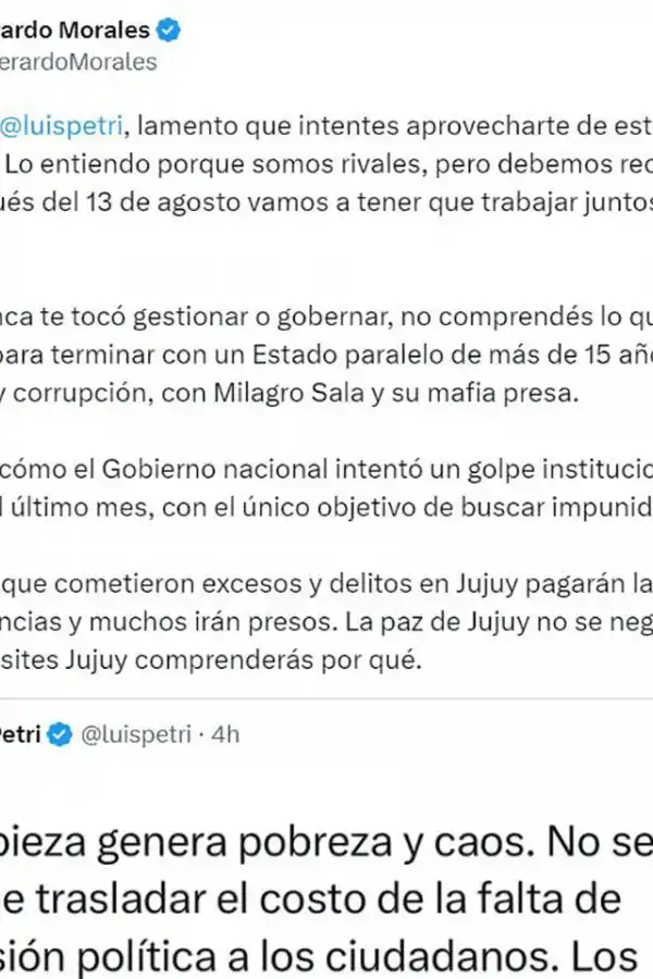 Gerardo Morales pidió que no visiten Jujuy y desde la UCR salieron a criticarlo con fuerza