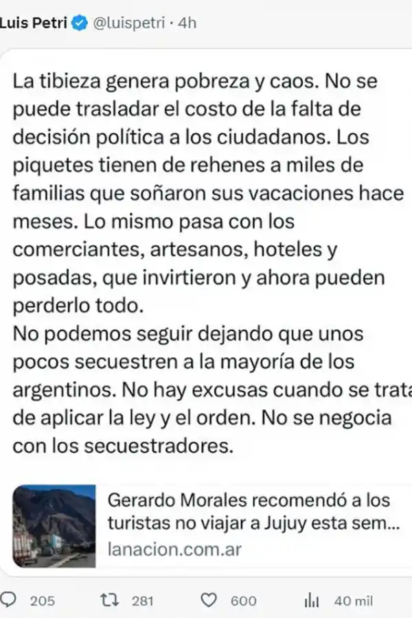 Gerardo Morales pidió que no visiten Jujuy y desde la UCR salieron a criticarlo con fuerza