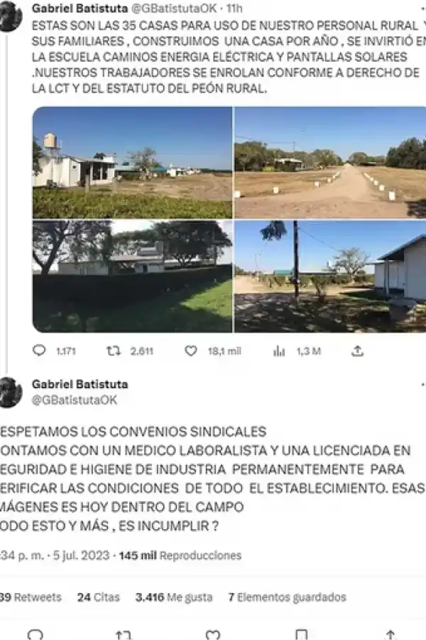 El hijo de Gabriel Batistuta defendió a su papá de la denuncia de maltrato laboral