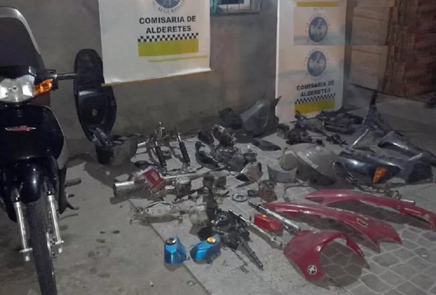 Alderetes: desmantelaron un desarmadero clandestino de motos
