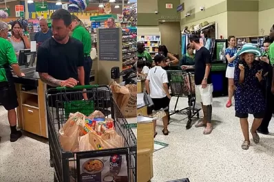 Messi llenó el carrito en Miami: fue al supermercado con sus hijos y se sacó fotos con la gente