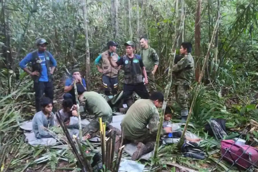 Cuatro hermanitos estuvieron 40 días perdidos en la selva colombiana