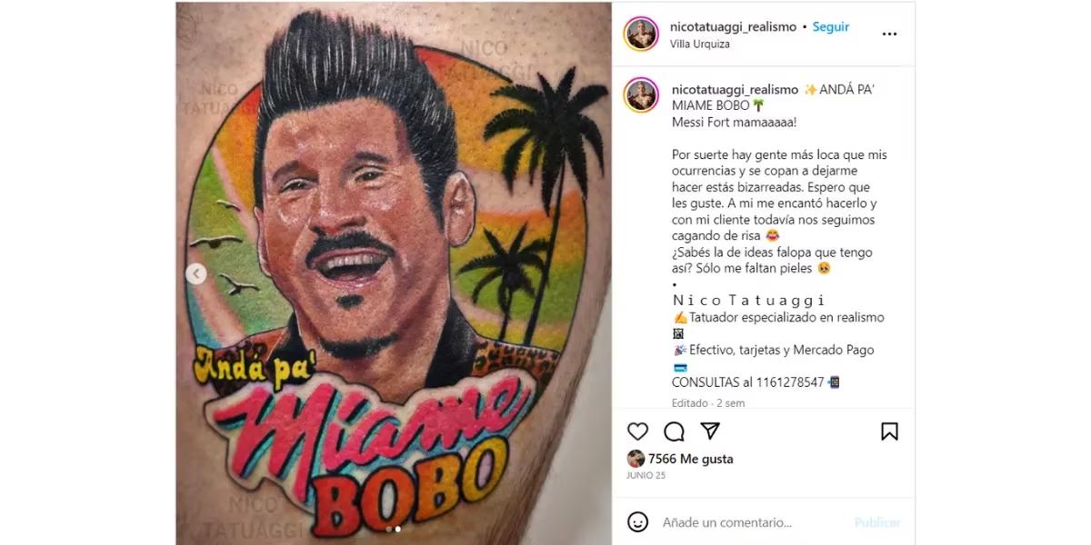 ¿Es Lionel Messi o Ricardo Fort? Se hizo un tatuaje por la llegada de crack argentino a Miami y es viral