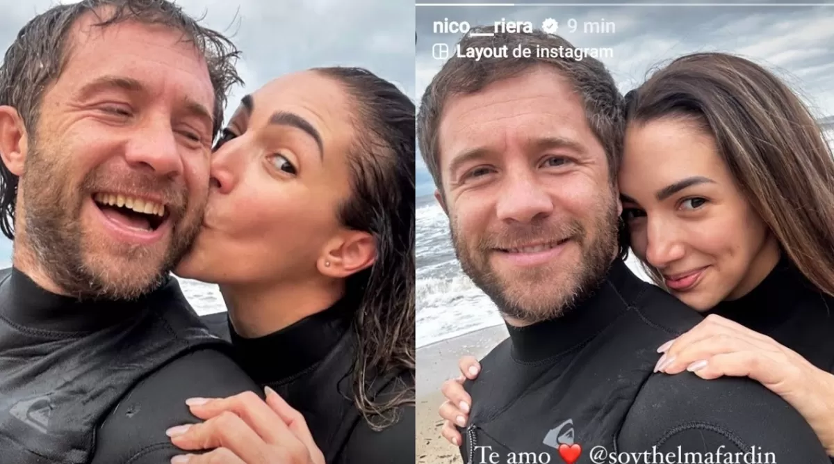 Thelma Fardin y Tacho Riera juntos 