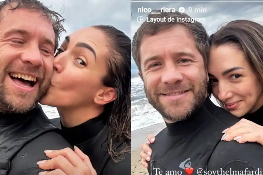 Thelma Fardin y Tacho Riera juntos 