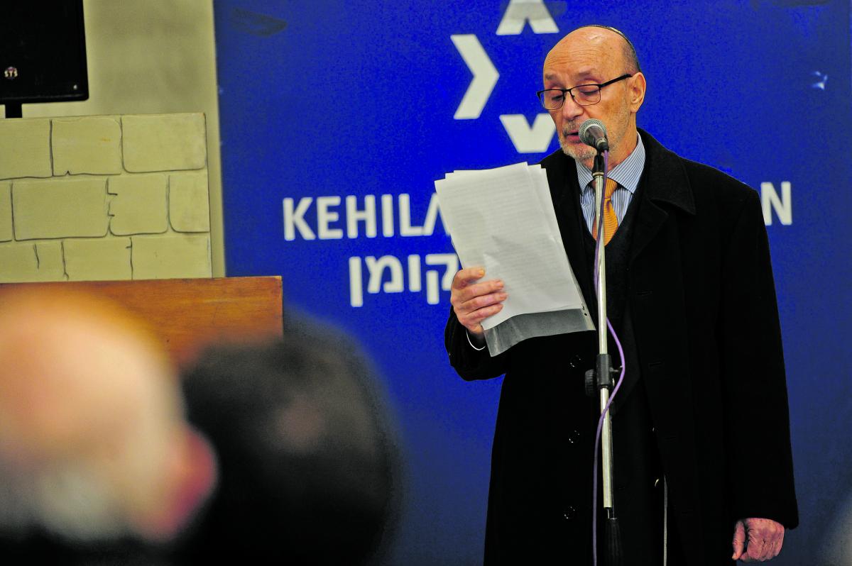 ENCENDIDO. El rabino Salomón Nussbaum dio un duro discurso. LA GACETA / FOTO DE DIEGO ÁRAOZ.