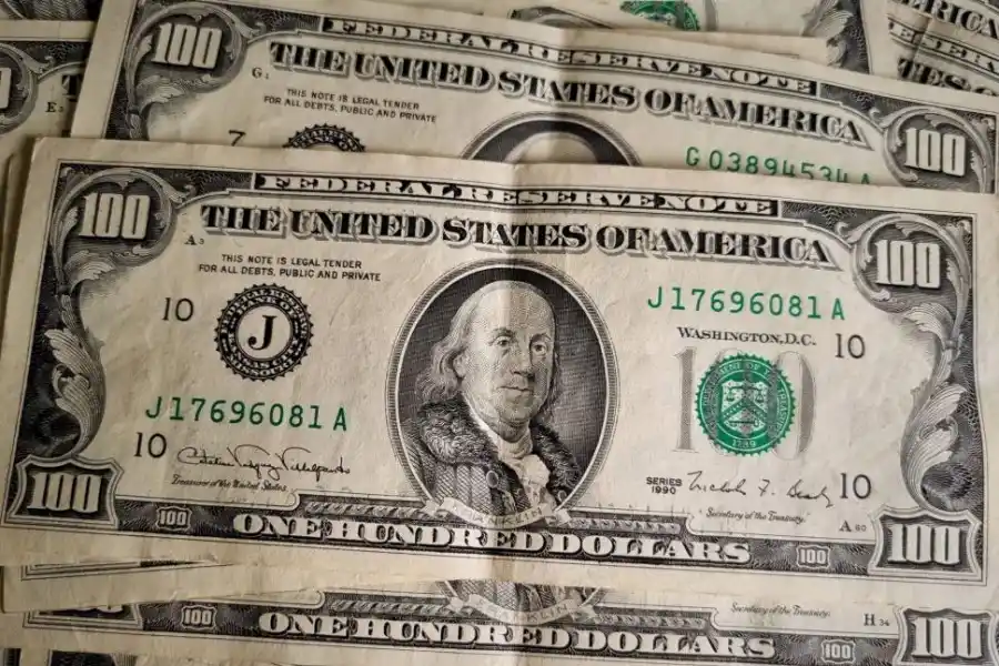 NO VALE 100. Este es el dólar “cara chica”, que está devualuado.  