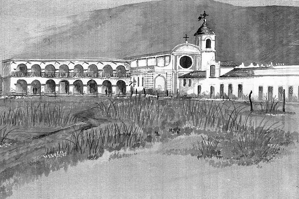 SAN FRANCISCO. Una imagen de cómo se veía el convento en tiempos de la Independencia argentina.