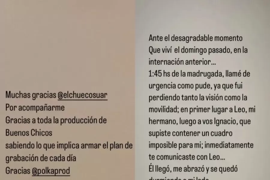 El posteo de Romina Gaetani en contra de la atención que recibió en la clínica.