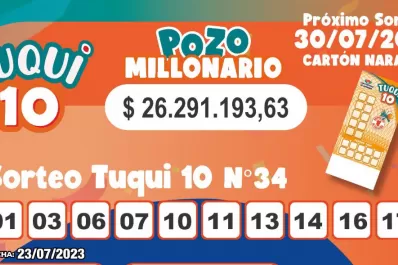 Tuqui 10: cómo salió el sorteo del domingo 23 de julio