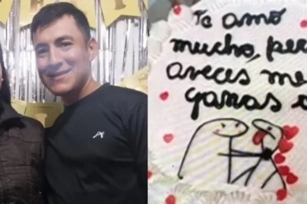 El premonitorio mensaje de un femicida en una torta de cumpleaños