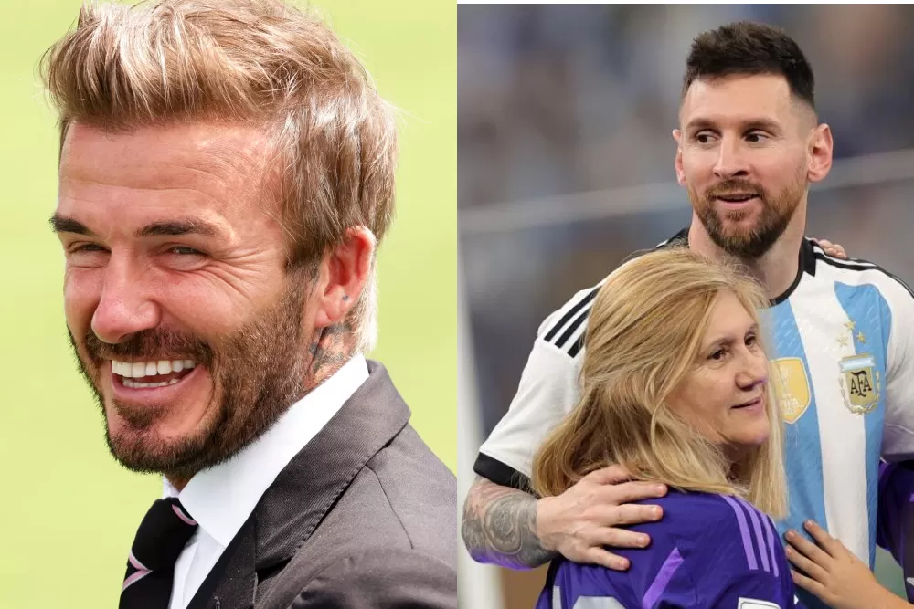 El tierno saludo entre David Beckham y la mamá de Lionel Messi