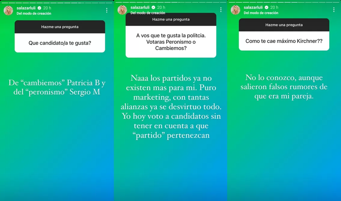 CAPTURA DE INSTAGRAM/@SALAZARLULI.