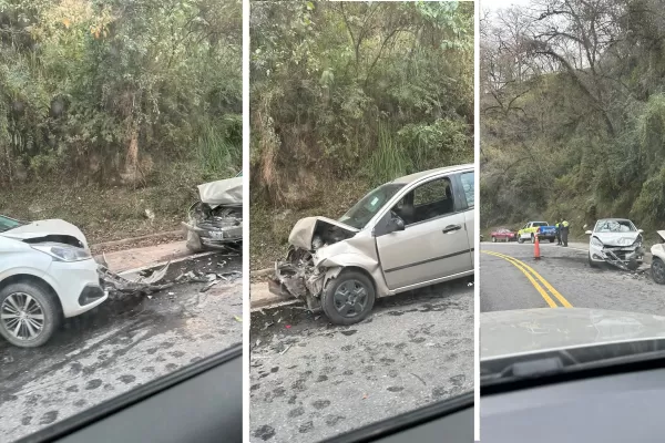 Dos autos chocaron de frente en la ruta a Tafí del Valle