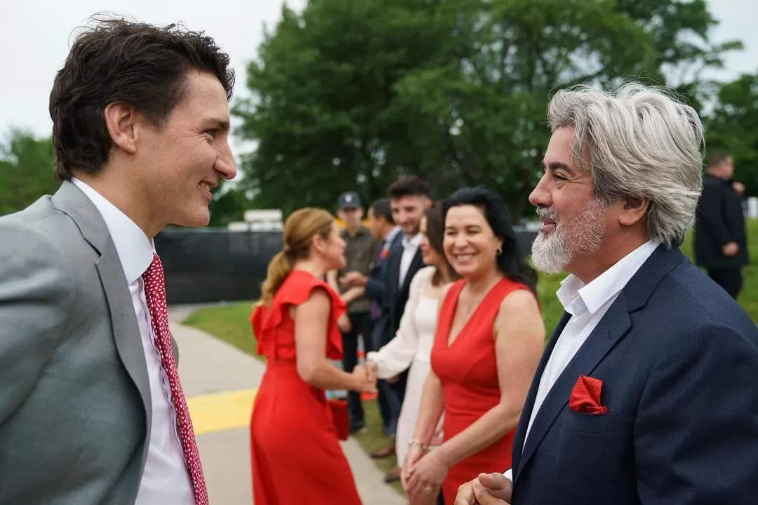 CANADÁ. Justin Trudeau y Pablo Rodríguez durante un acto.