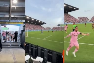 Un fanático de Inter Miami llegó tarde al partido y grabó un increíble video de Lionel Messi