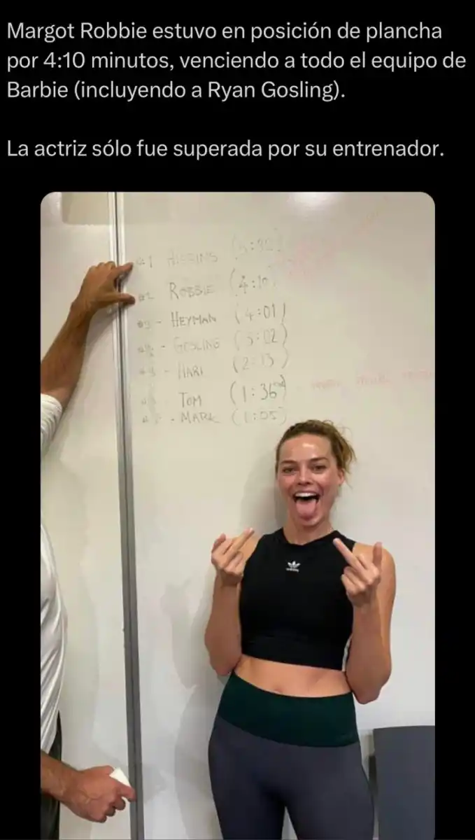 La prueba de que Margot Robbie le ganó a Gosling.