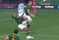 Sudáfrica vs Los Pumas: el fuerte golpe de Mallia que sacó del partido a un rival en la primera jugada